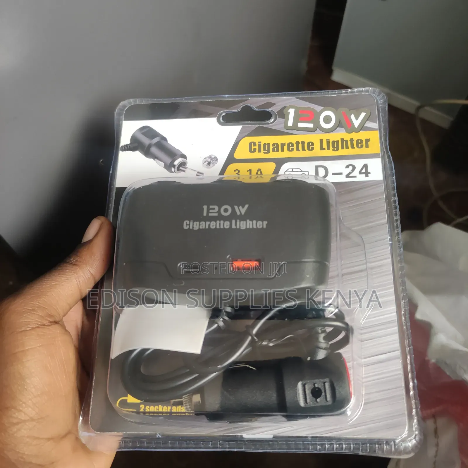 Car Power Inverter 3-Socket Car Cigarette Lighter Splitter Adapter