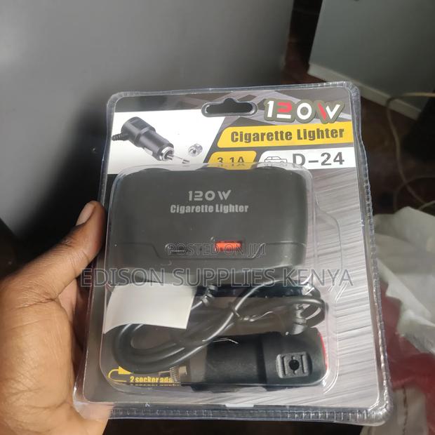 Car Power Inverter 3-Socket Car Cigarette Lighter Splitter Adapter - thumbnail 7