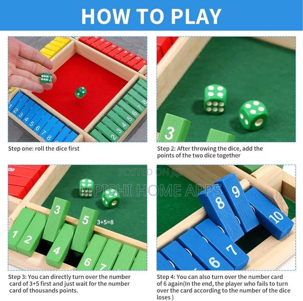 Shut the Box Dice Board Game - thumbnail 2