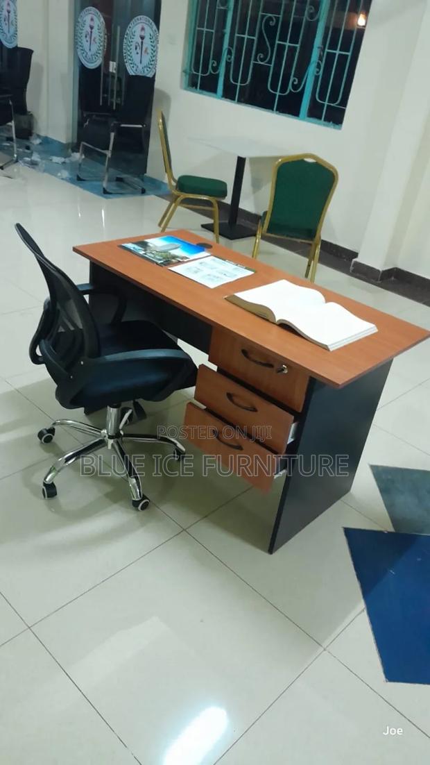 Compact 1.2m Office Desk With Mesh - main view