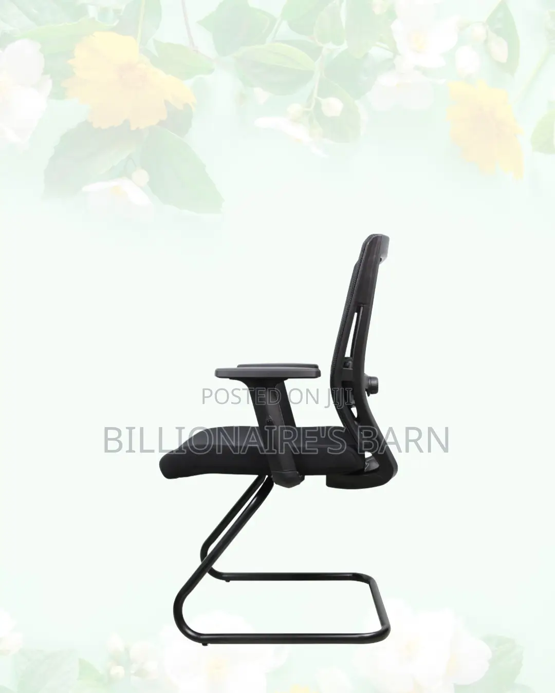 Black Visitor Chair | Adjustable for Different Desk Heights | Easy