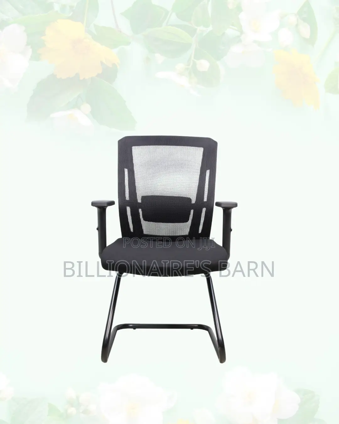 Black Visitor Chair | Adjustable for Different Desk Heights | Easy