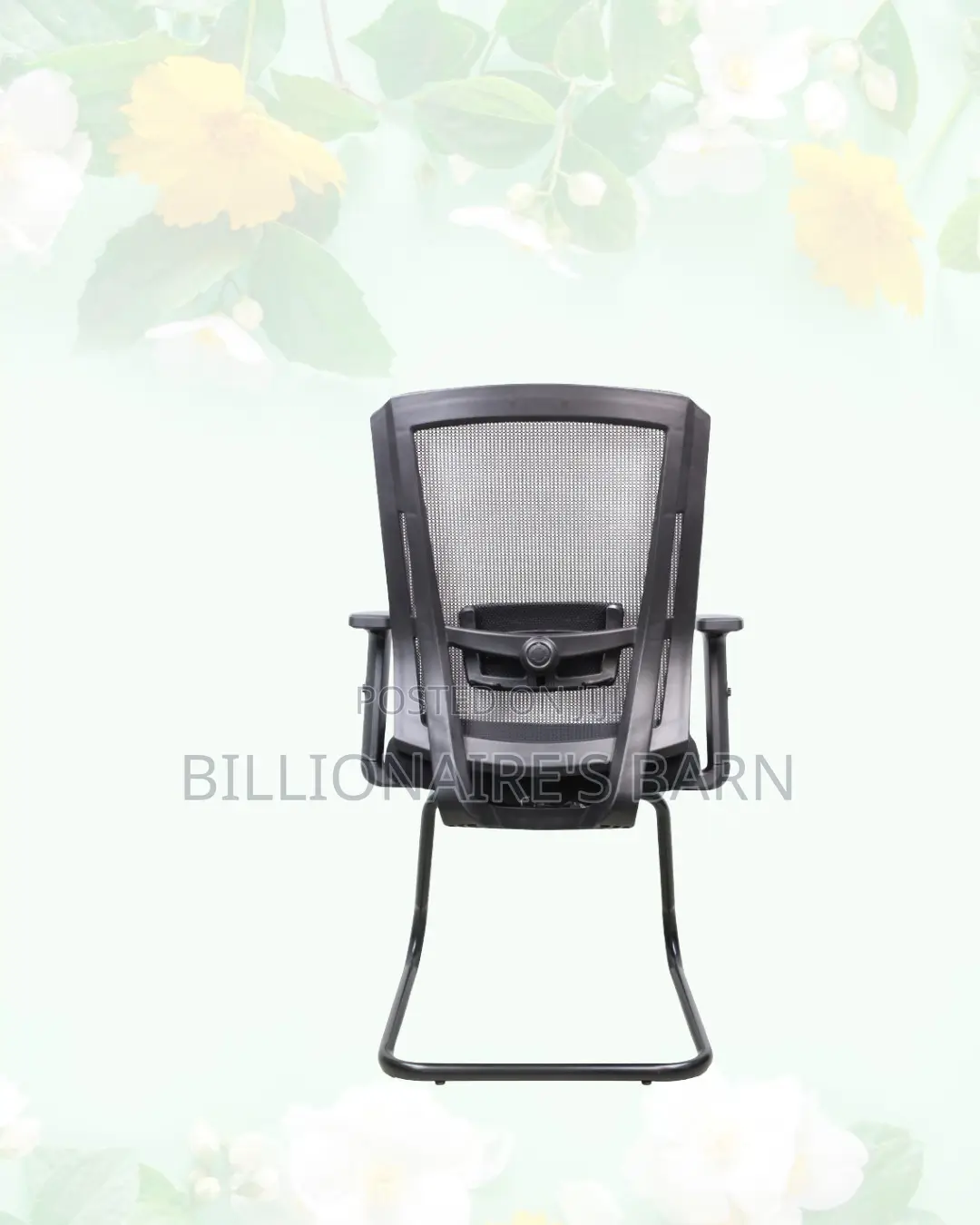 Black Visitor Chair | Adjustable for Different Desk Heights | Easy