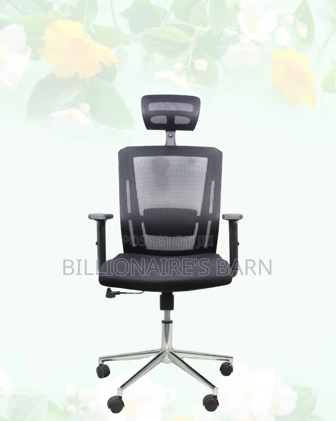 Black Ergonomic Mesh Chair | Adjustable for Different Desk Heights |