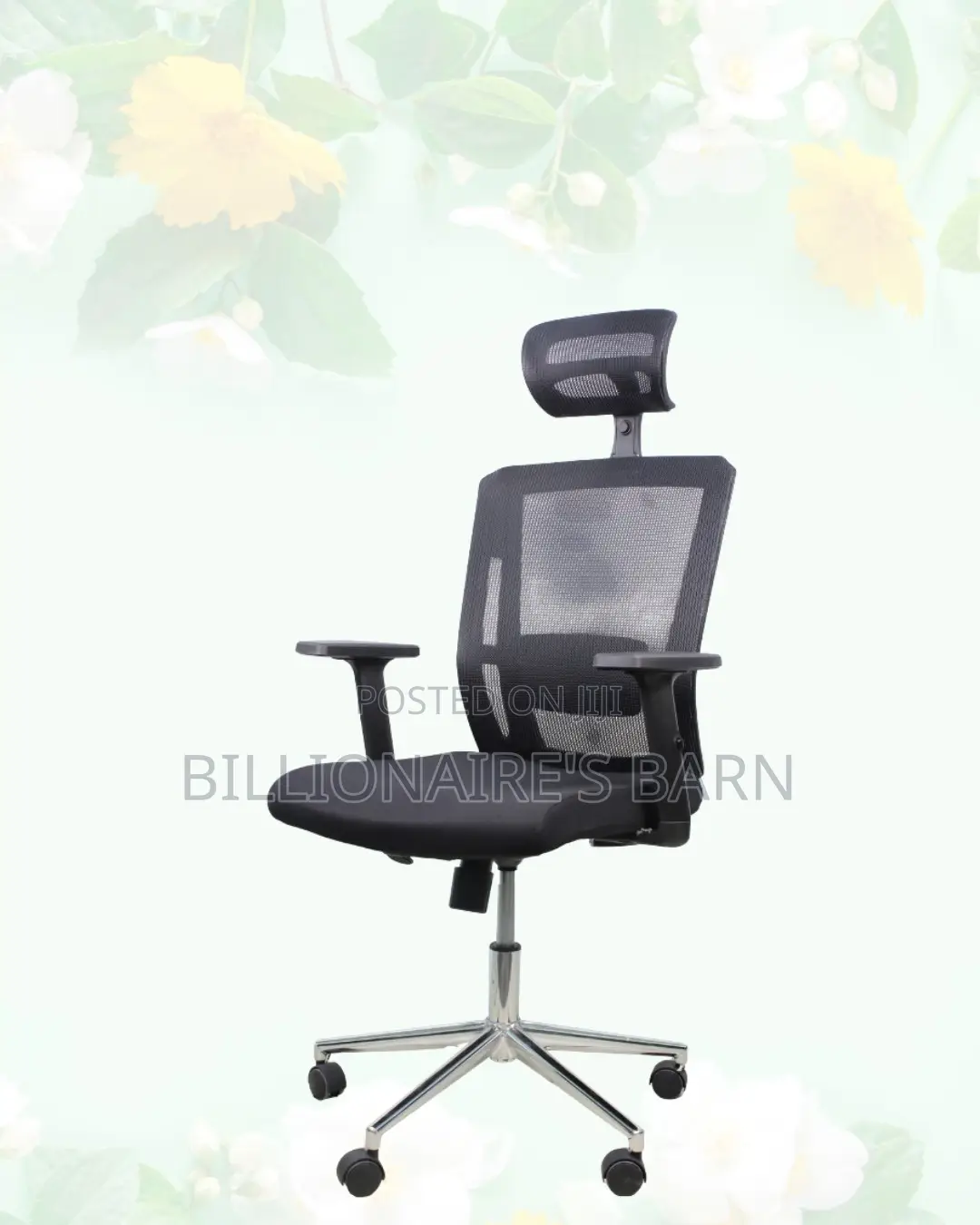 Black Ergonomic Mesh Chair | Adjustable for Different Desk Heights |
