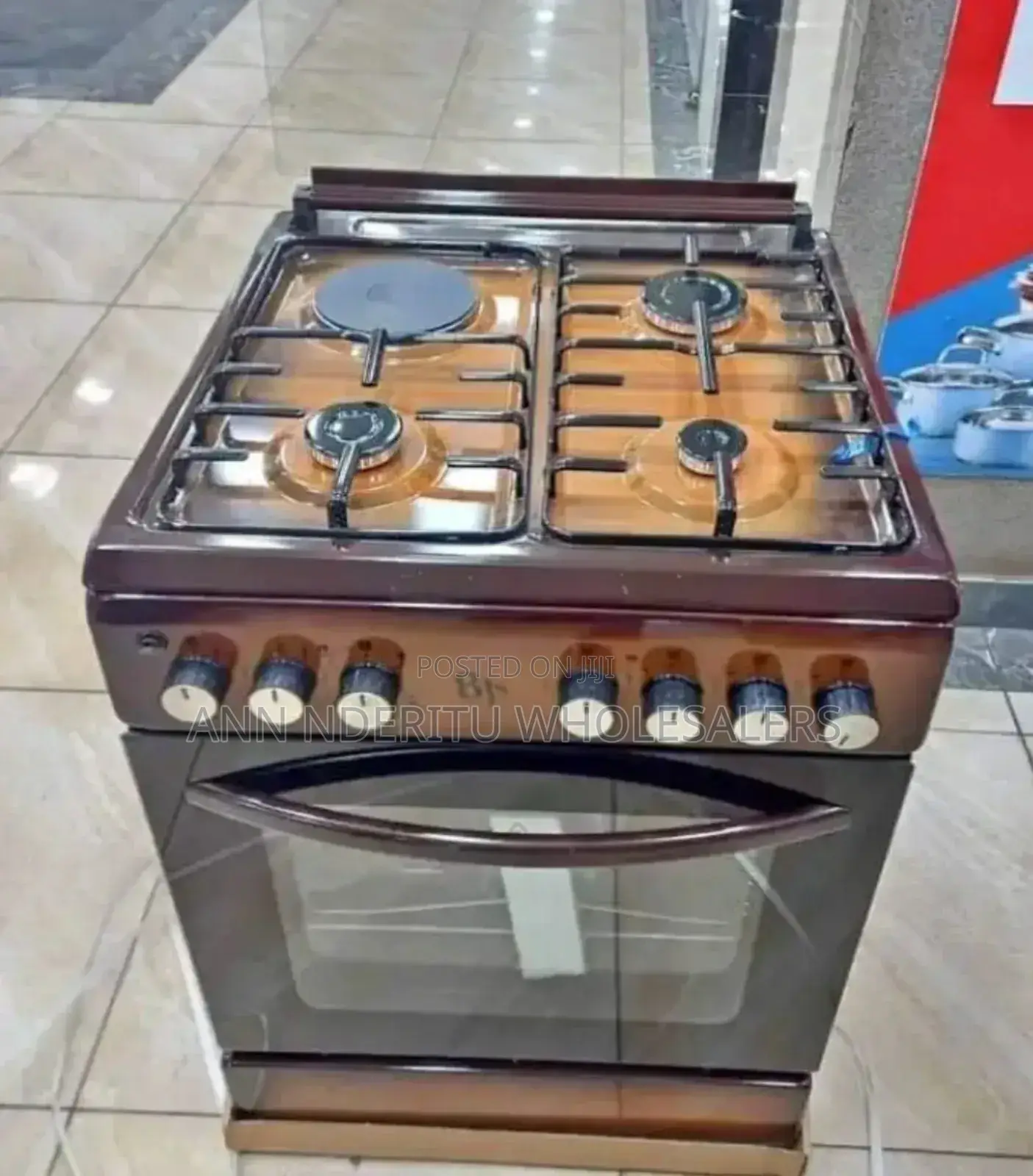 Auto Ignition Brown BJS Standing Cooker