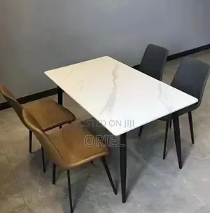 Home Dining Set; Modern Compact 4-Seater Dining Collection