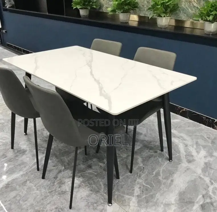 Home Dining Set; Modern Compact 4-Seater Dining Collection