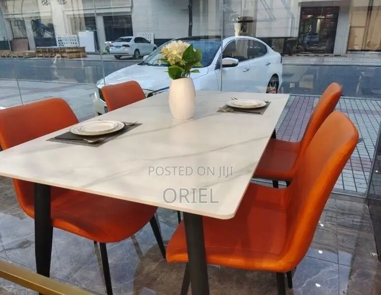 Home Dining Set; Modern Compact 4-Seater Dining Collection