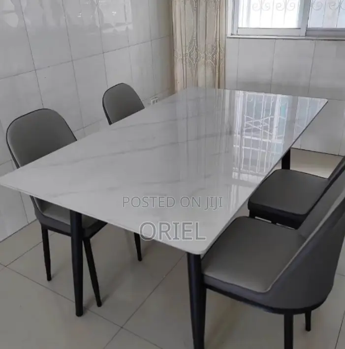 Home Dining Set; Modern Compact 4-Seater Dining Collection