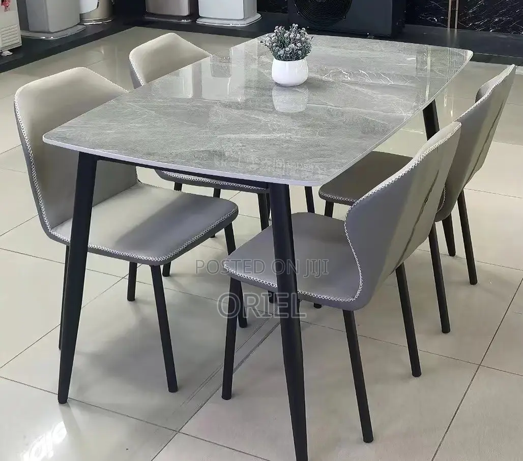 Home Dining Set; Modern Compact 4-Seater Dining Collection