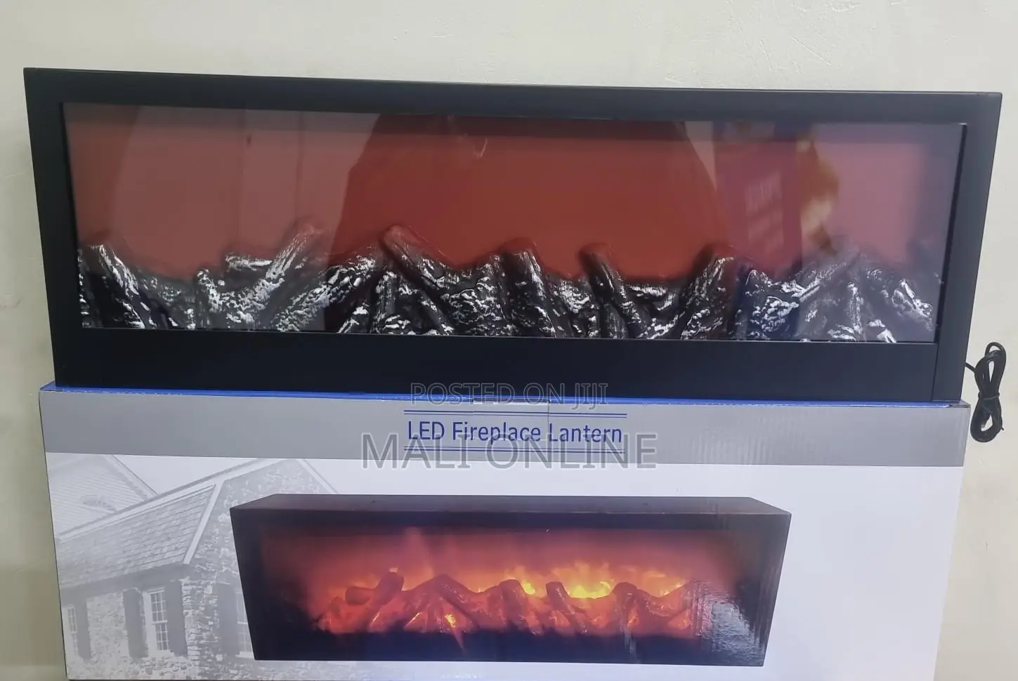 60cm Decorative Electric Fireplace Lantern – Usb Led Flame Effect