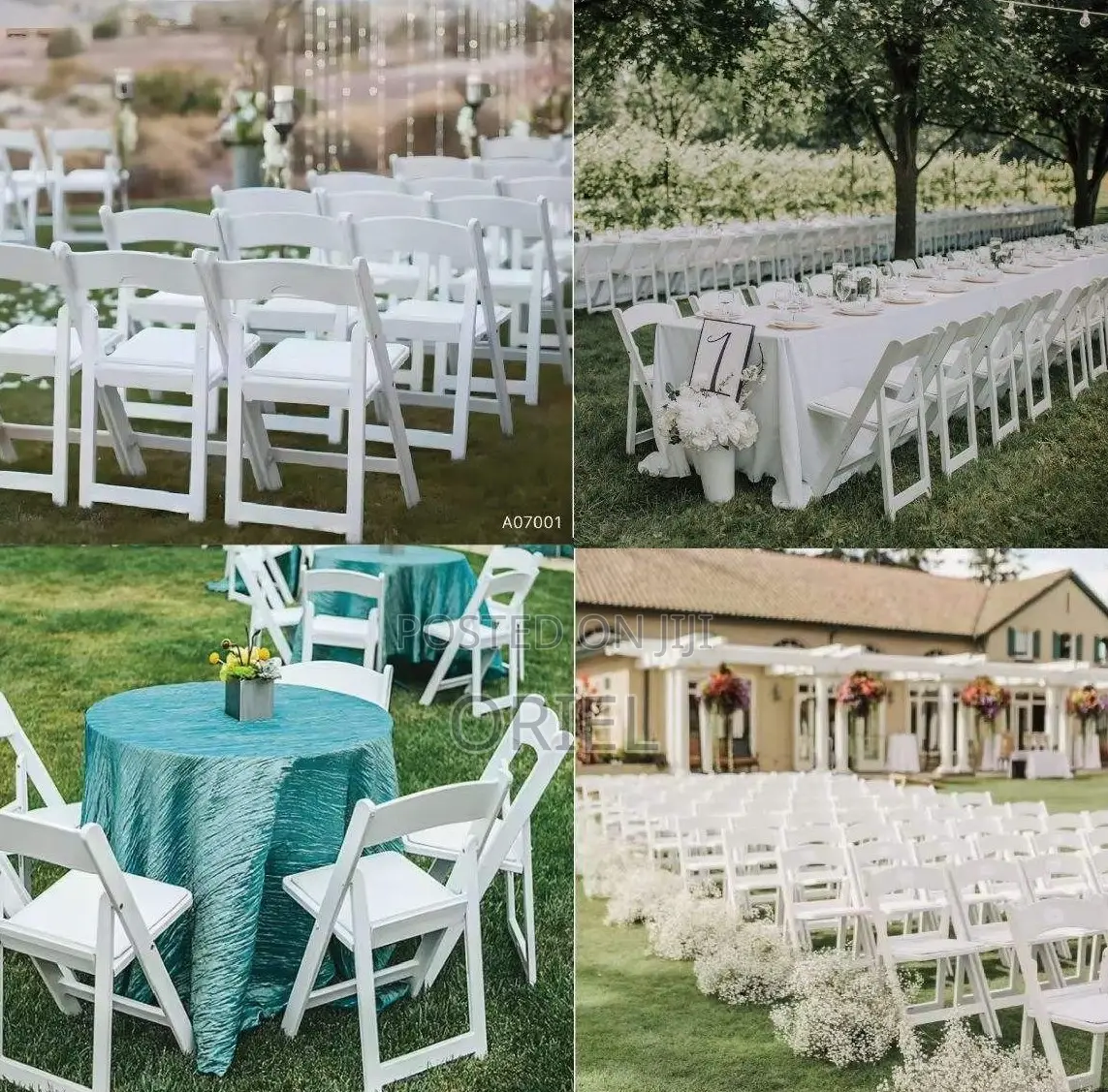 Events Foldable Chair; Lightweight Wedding Ceremony Folding Chair
