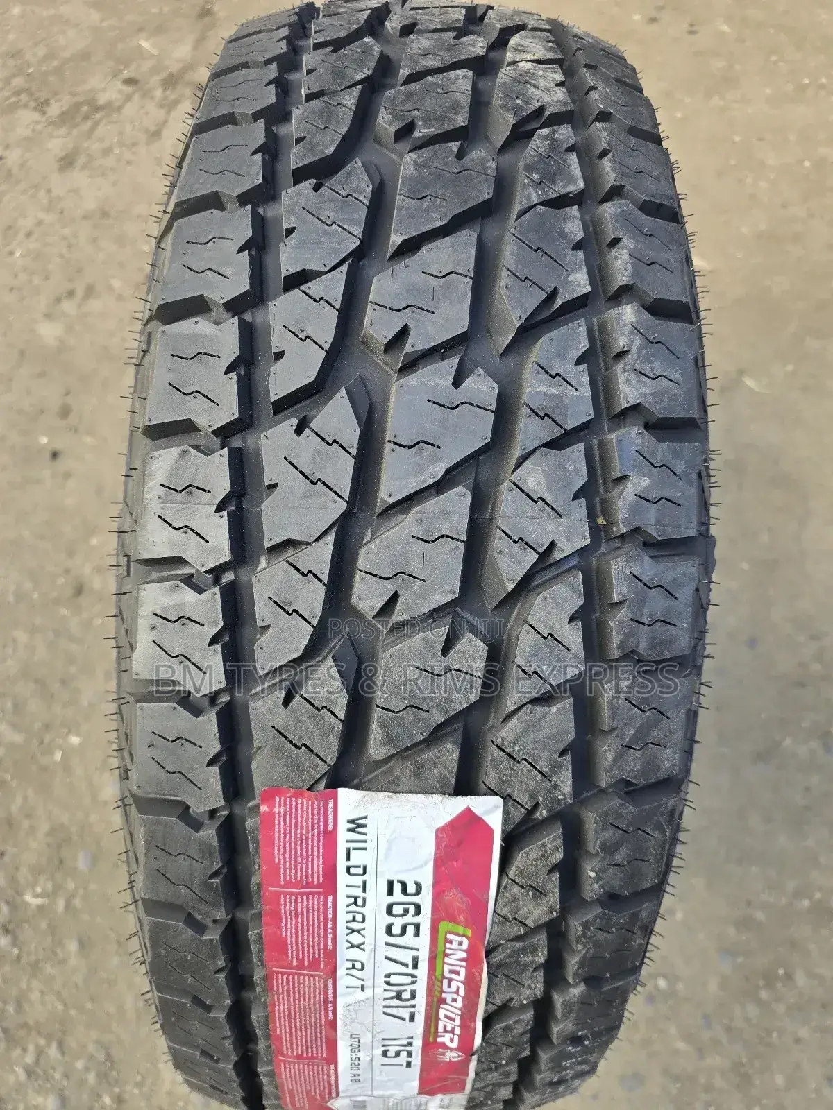 265 /70 R17 Landspider Tyres (All Terrein) Thailand.