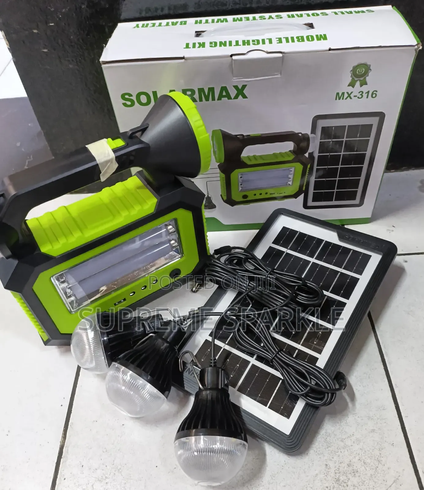 Solarmax Portable Solar Lighting With Bulbs
