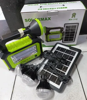 Solarmax Portable Solar Lighting With Bulbs