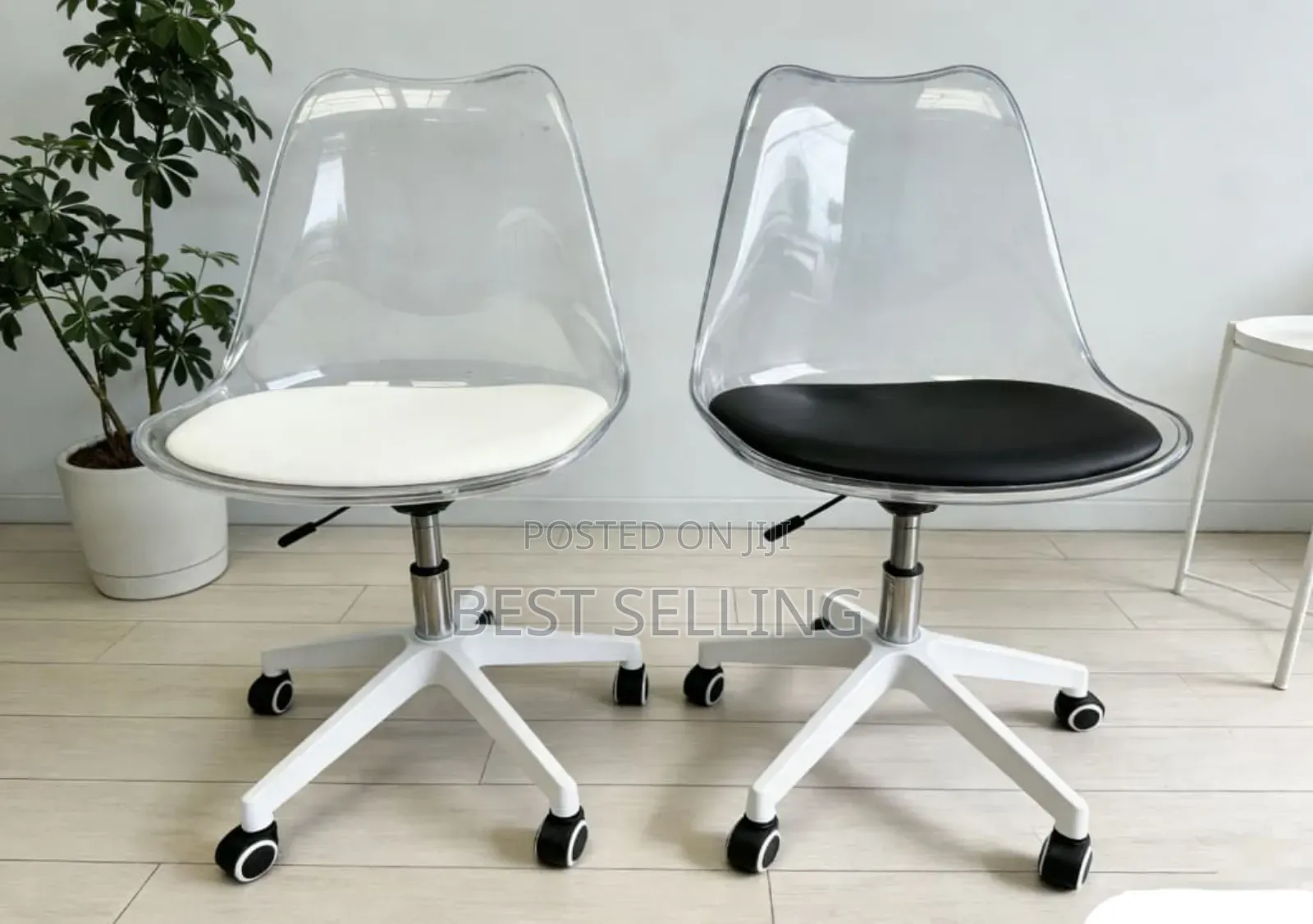 Wheeled Paded Eames Chairs