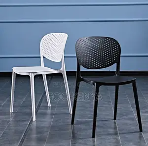 Home Chair; Rattan Design Plastic Out Dining Chair- Weather Resistant