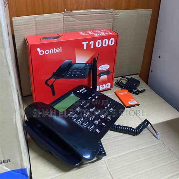 High Capacity Phonebook Dual Sim GSM Fixed Wireless Desk Phone T1000