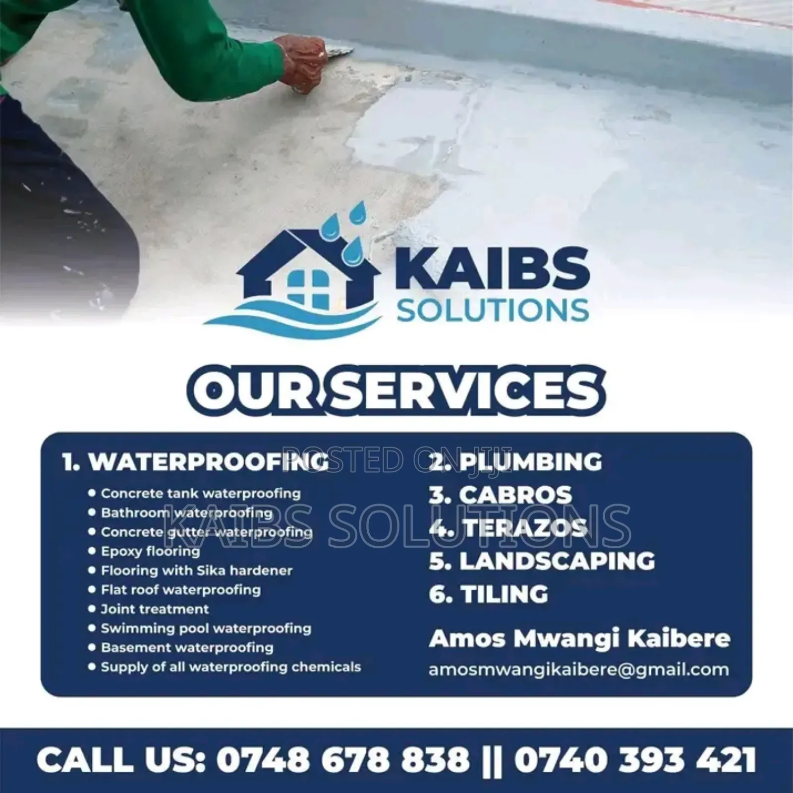 Waterproofing, Landscaping, Tiling,Cabros