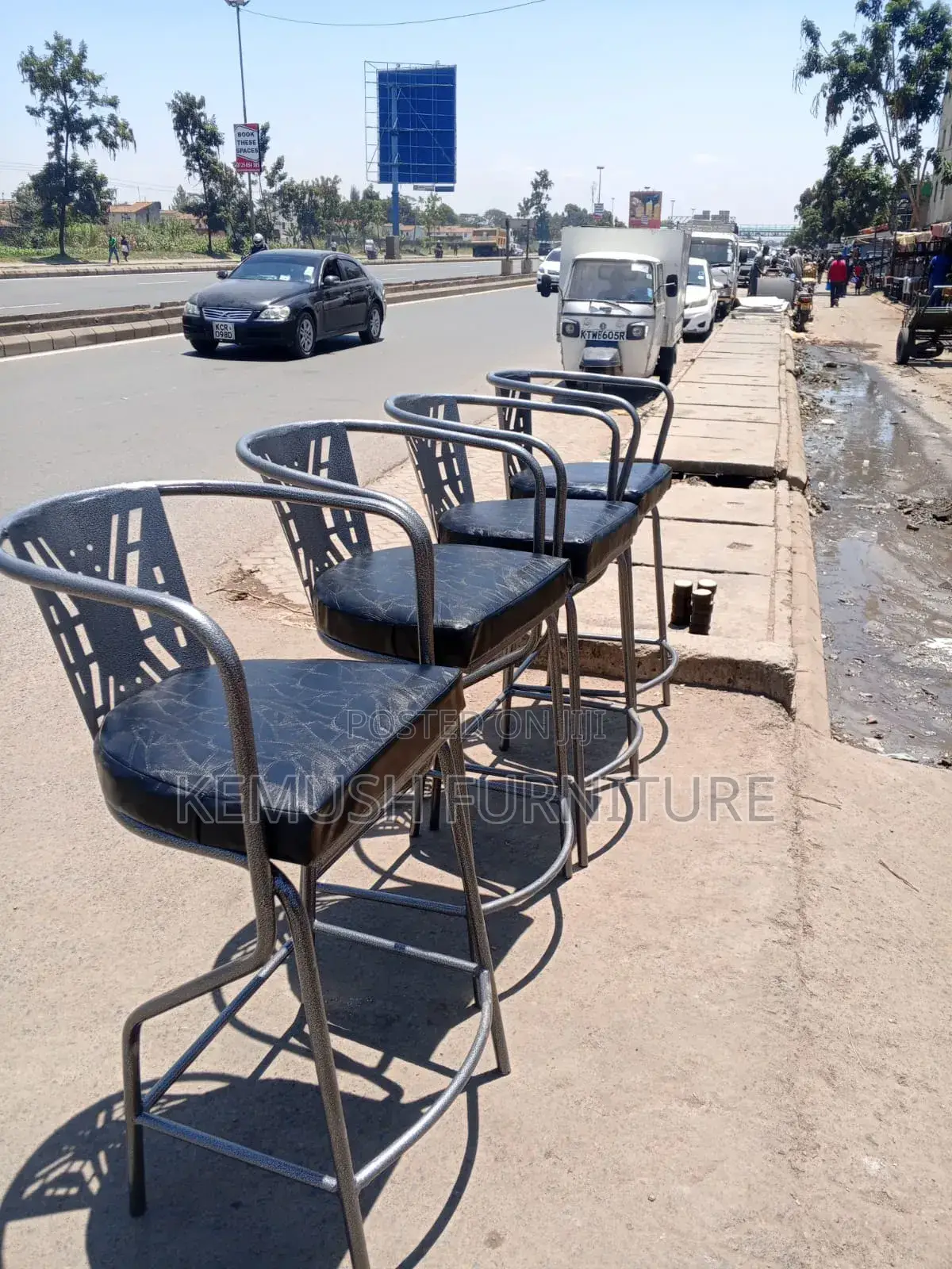 Set of 4 Hotel Restaurant Bar Seats and a Table