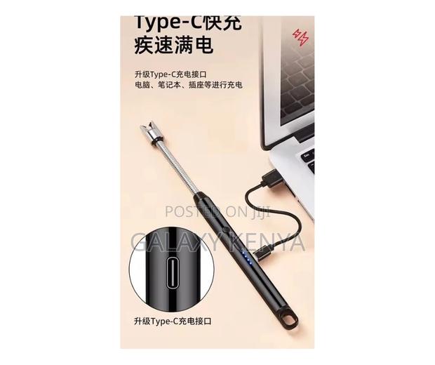 Windproof Lighter Arc Pulse Ignition Guns Usb Rechargeable - thumbnail 4