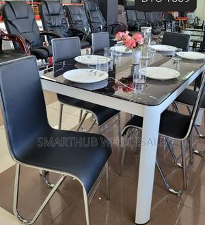 6 Seater Marble Topping Executive Dinning Table Plus 6 Chairs - thumbnail 2