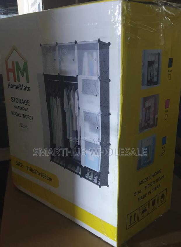 Tc Portable 3 Column Plastic Wardrobe Large Capacity Assemble - main view