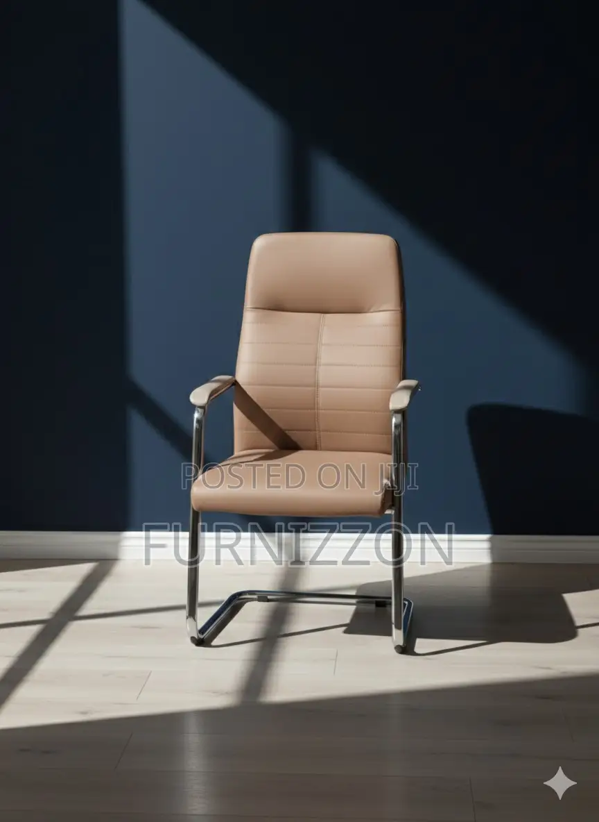 Modern PVC Sled Base Reception Office Chair
