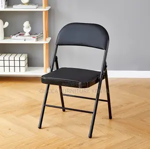 Black Foldable Home Office Study Desk Chair