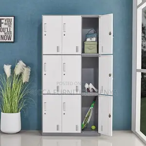 9-locker Metallic Home Office Storage Cabinet