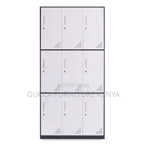 9-locker Metallic Home Office Storage Cabinet