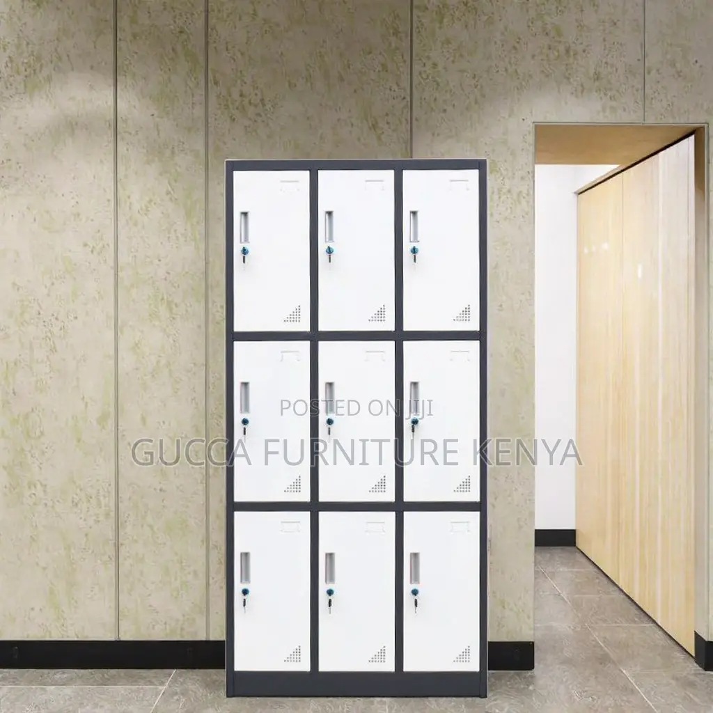 9-locker Metallic Home Office Storage Cabinet