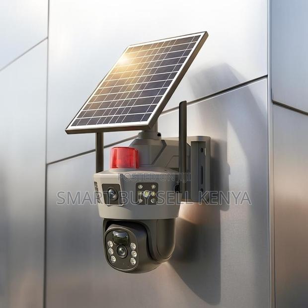 Alarm Warning Light 4g PTZ Dual Lens Loud Siren Alarm Solar Camera