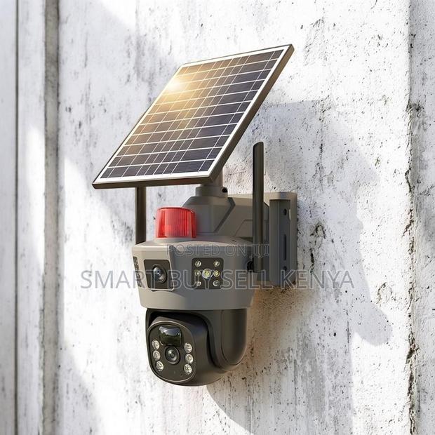 Instant Alerts 4g PTZ Dual Lens Loud Siren Alarm Solar Camera