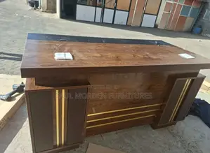 Furniture Table :Executive Computer Desk With Lock and Side Cabinet