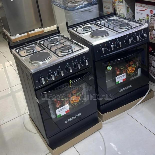 Black 50*55 Globalstar Jet 3+1 Standing Cooker With Electric Oven