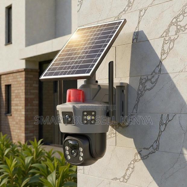 Ai Auto Human Movement Tracking 4g PTZ Dual Lens Siren Solar Camera