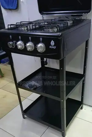 Nunix 3 Gas Burner + 1 Electric Plate Cooker"