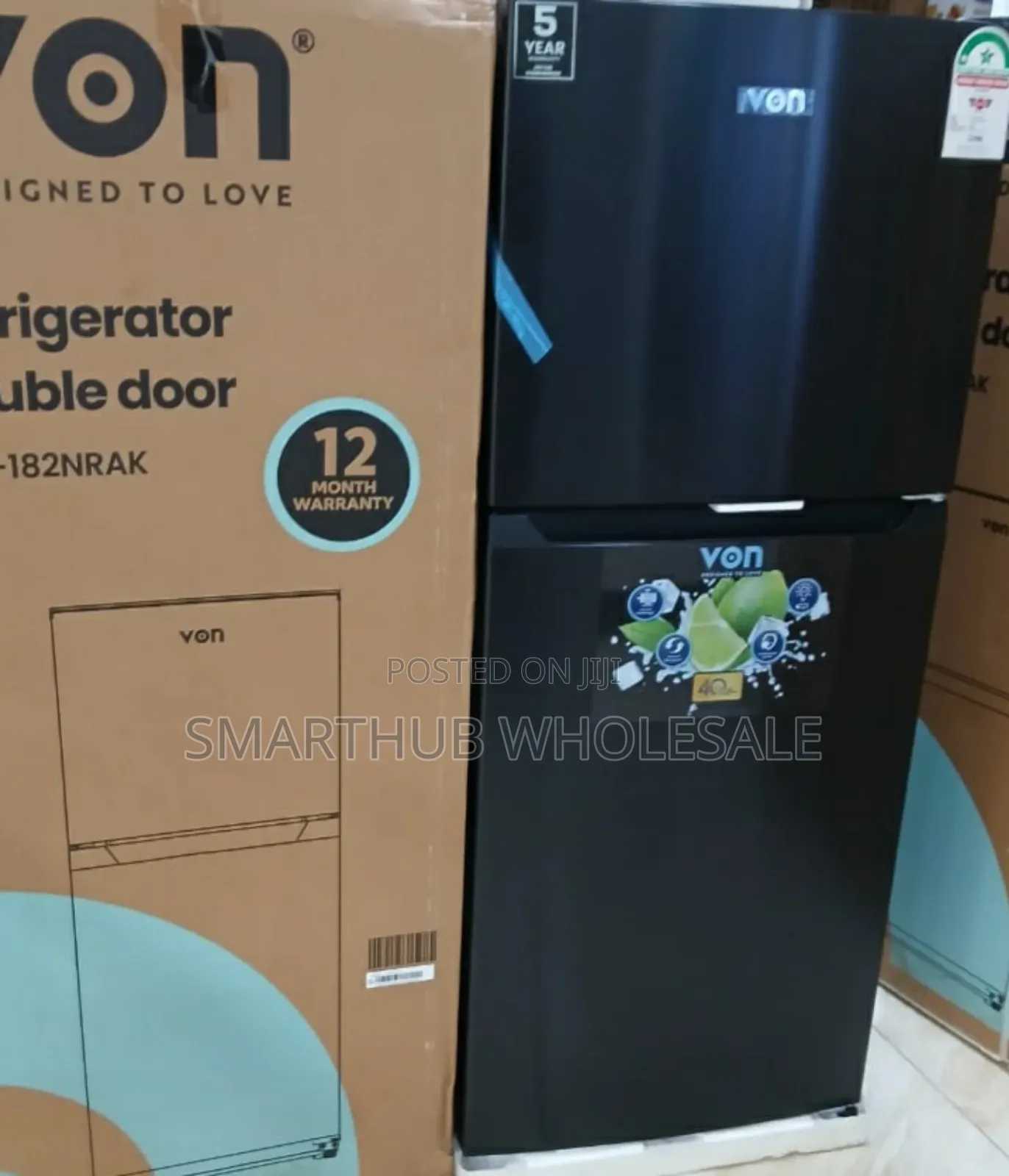 Von 182litres No Frost Fridge TMF VRT – 182nrak ,Inox Refrigerator
