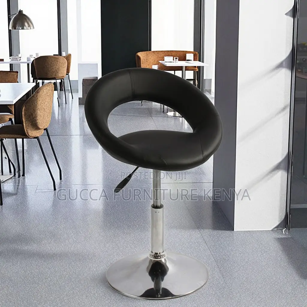 Round Leather Heigh Adjustable Counter Stool