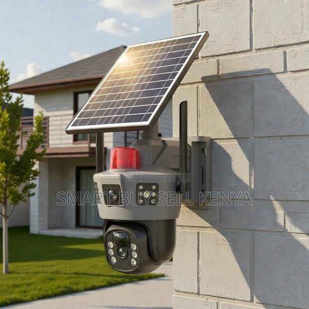High Definition 3mp Hd 4g PTZ Dual Lens Loud Siren Alarm Solar Camera