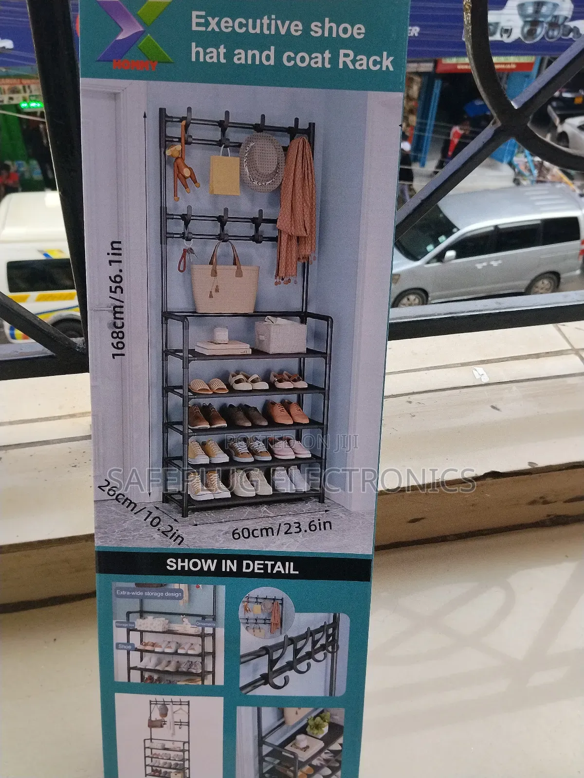 Space-Saver Pro! Shoe Rack + Clothes Hanger Combo - 2-in-1 Organizer"