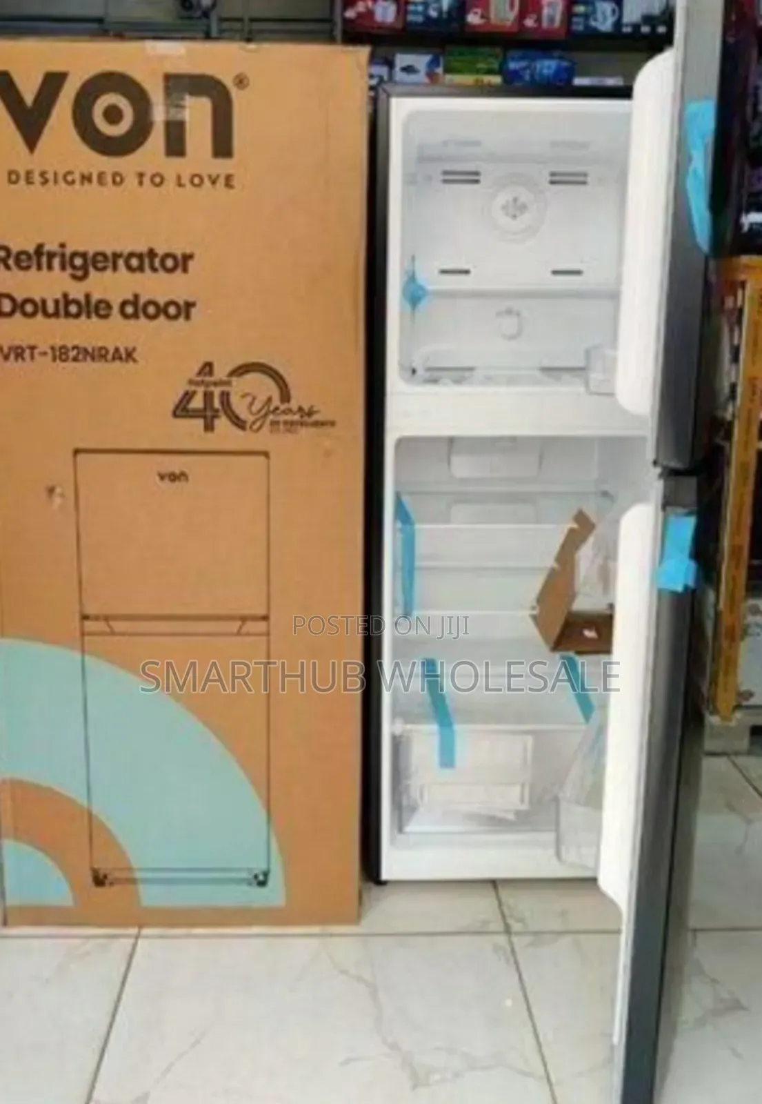 Von VRT-182nrak Double Door Fridge - 182l