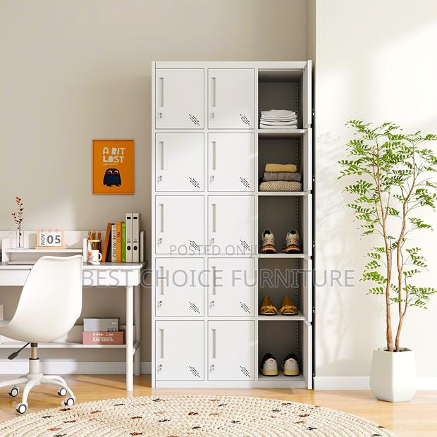 Office Cabinets; Heavy-Duty 15-Compartment Metallic Office Storage - thumbnail 2