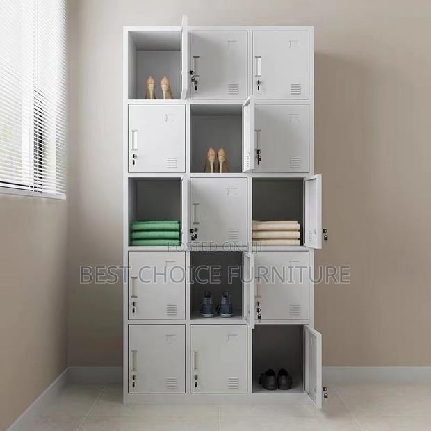 Office Cabinets; Heavy-Duty 15-Compartment Metallic Office Storage - thumbnail 4