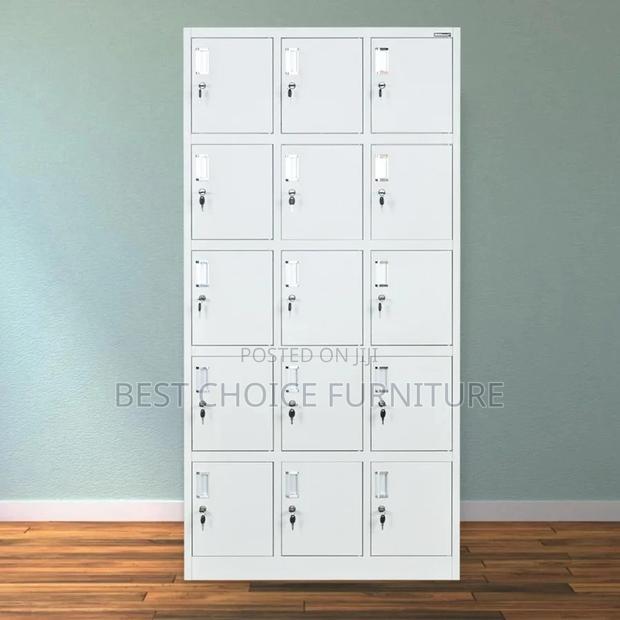 Office Cabinets; Heavy-Duty 15-Compartment Metallic Office Storage - thumbnail 8