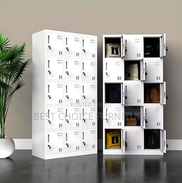 Office Cabinets; Heavy-Duty 15-Compartment Metallic Office Storage - thumbnail 11