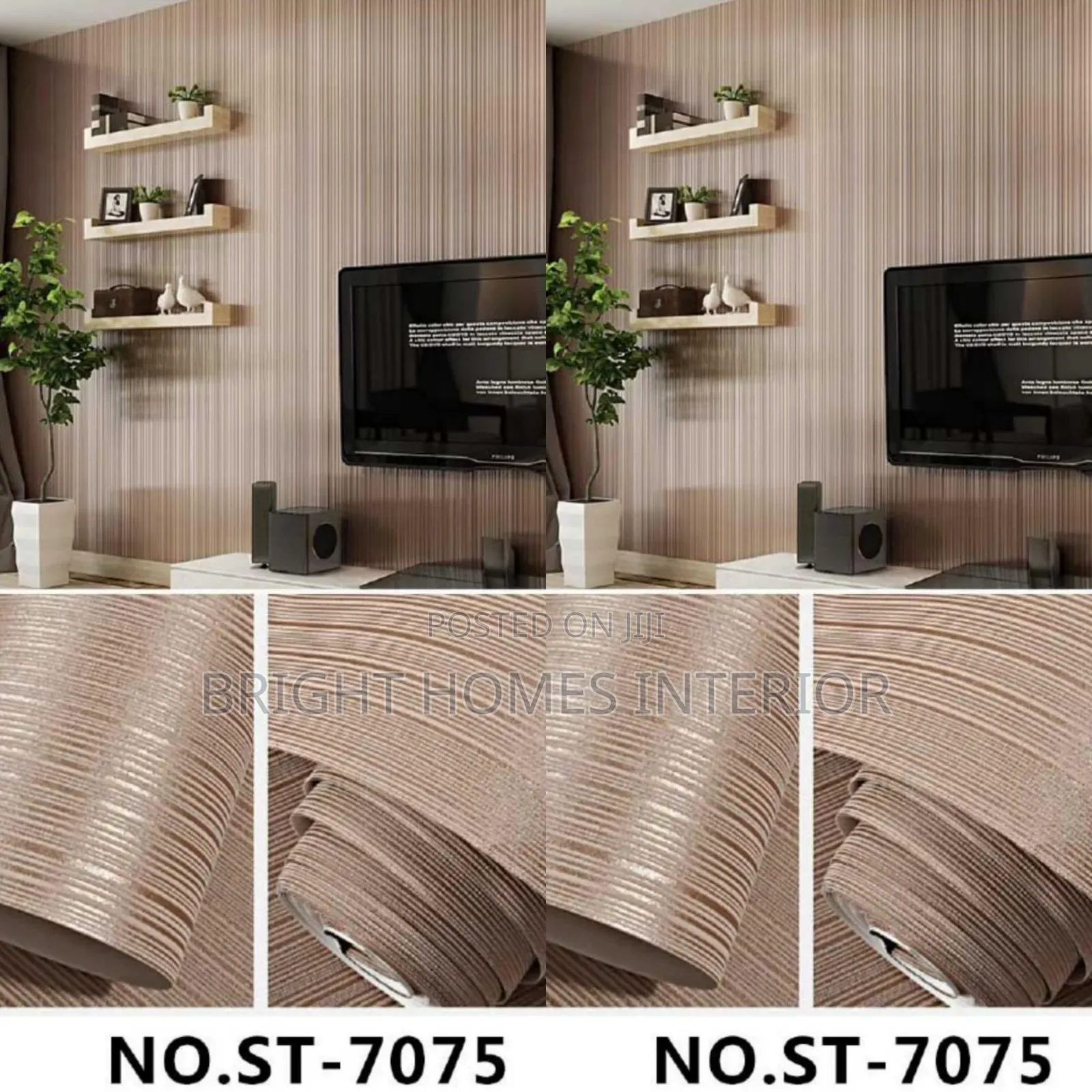 Brown Textured Grained Wallpaper