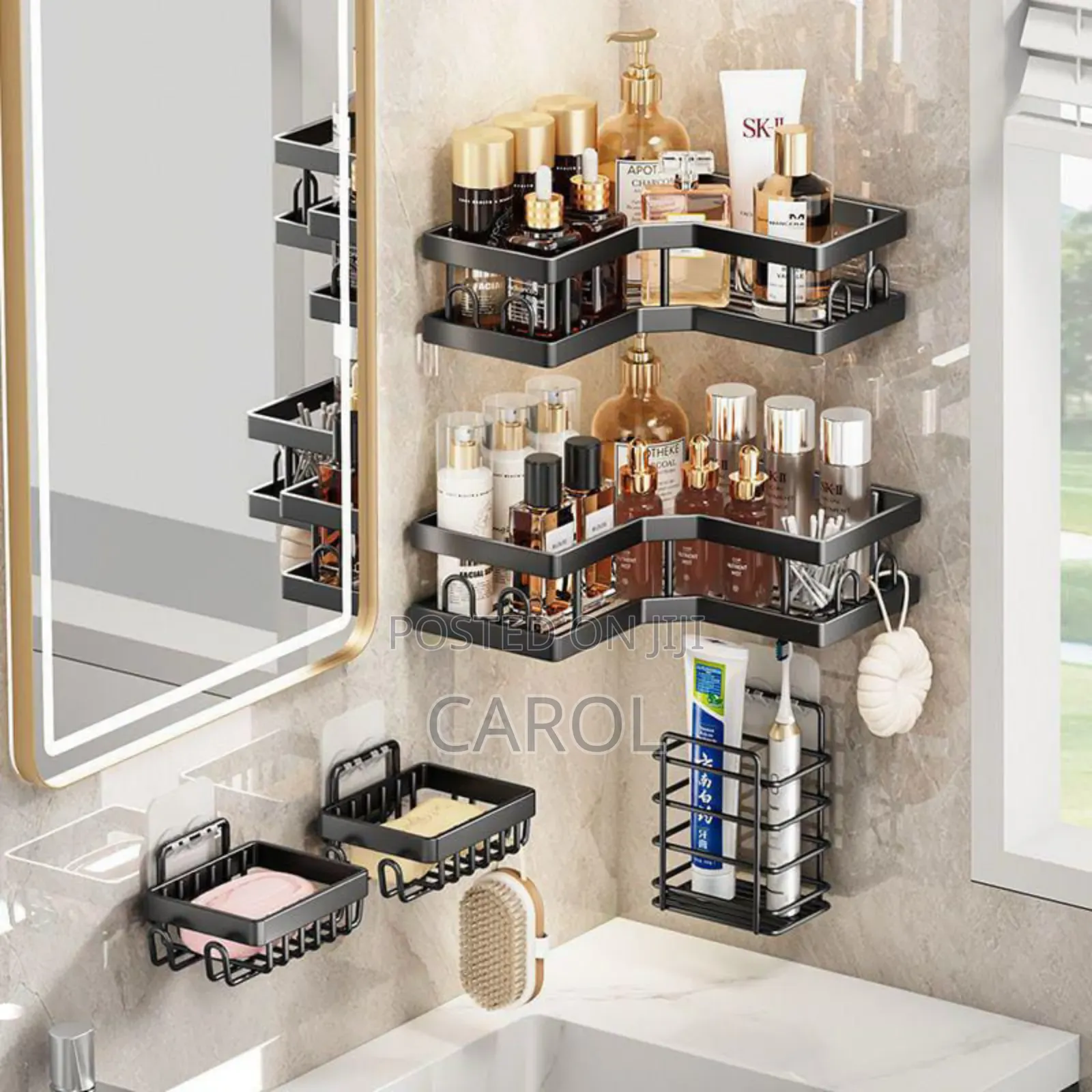 5 in 1 Corner Bathroom Organizer